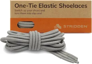 1 Pair One-Tie Elastic Round Shoelaces for Sneakers Boots, Eco-Positive Stretch Lace Turns Shoes Into Slip-Ons/NoTie