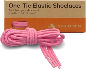 1 Pair One-Tie Elastic Round Shoelaces for Sneakers Boots, Eco-Positive Stretch Lace Turns Shoes Into Slip-Ons/NoTie