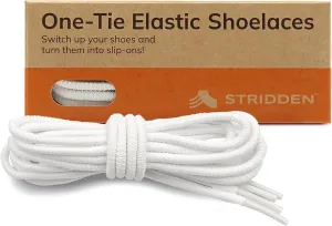 1 Pair One-Tie Elastic Round Shoelaces for Sneakers Boots, Eco-Positive Stretch Lace Turns Shoes Into Slip-Ons/NoTie
