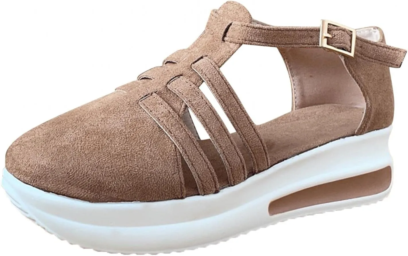 2021 Comfy Platform Open Toe Strapy Sandal Shoes Casual Summer Beach Travel Sandals for Women