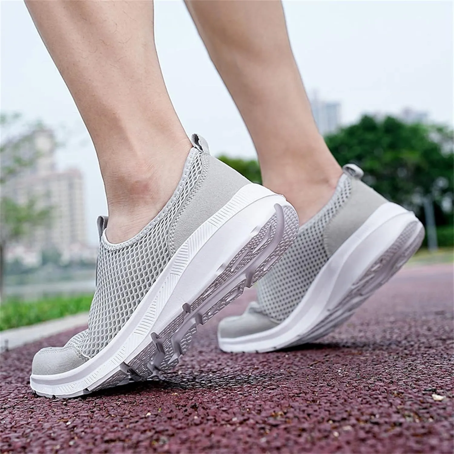 Athletic Fashion Sneakers for Men Comfortable Breathable Stretch Canvas Slip On Sneaker Casual Stretch Sneaker