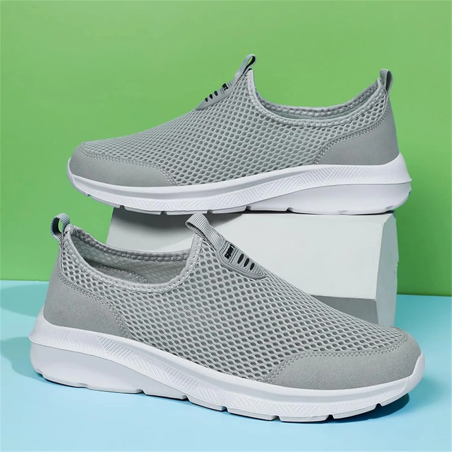 Athletic Fashion Sneakers for Men Comfortable Breathable Stretch Canvas Slip On Sneaker Casual Stretch Sneaker