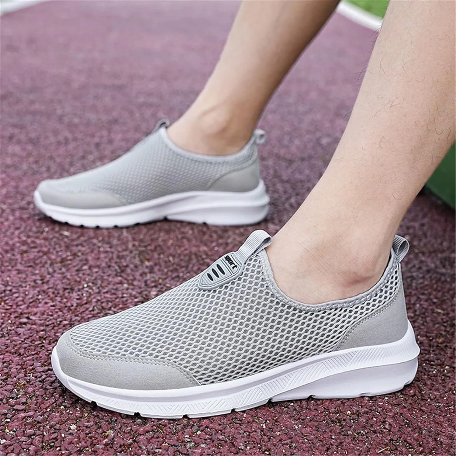 Athletic Fashion Sneakers for Men Comfortable Breathable Stretch Canvas Slip On Sneaker Casual Stretch Sneaker