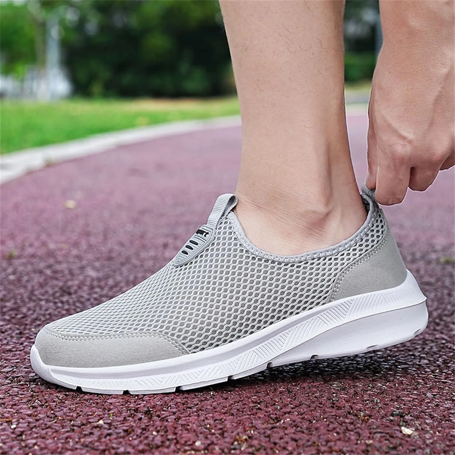 Athletic Fashion Sneakers for Men Comfortable Breathable Stretch Canvas Slip On Sneaker Casual Stretch Sneaker