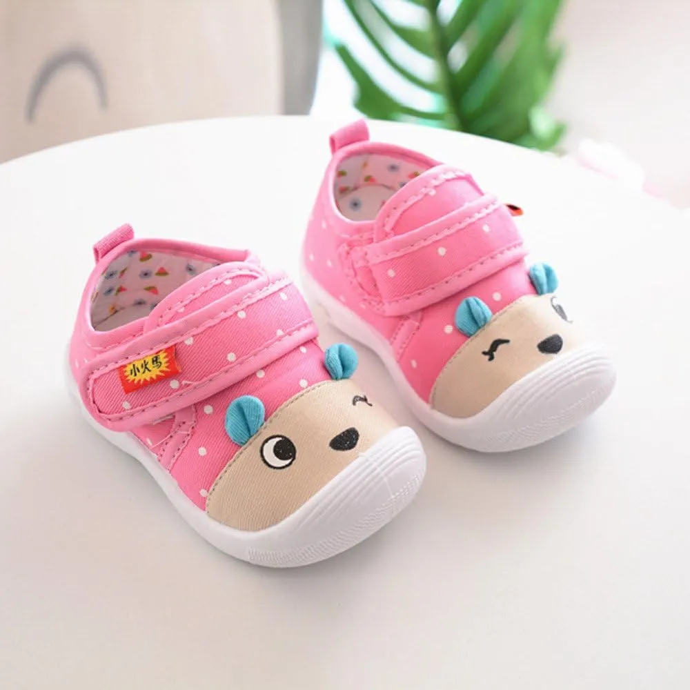 Baby Girl Squeaky Infant 𝐂artoon Sole Shoes Baby Kids Boys Soft -Slip Girls Toddler Comfort Anti-Slip Soft Sole Shoes