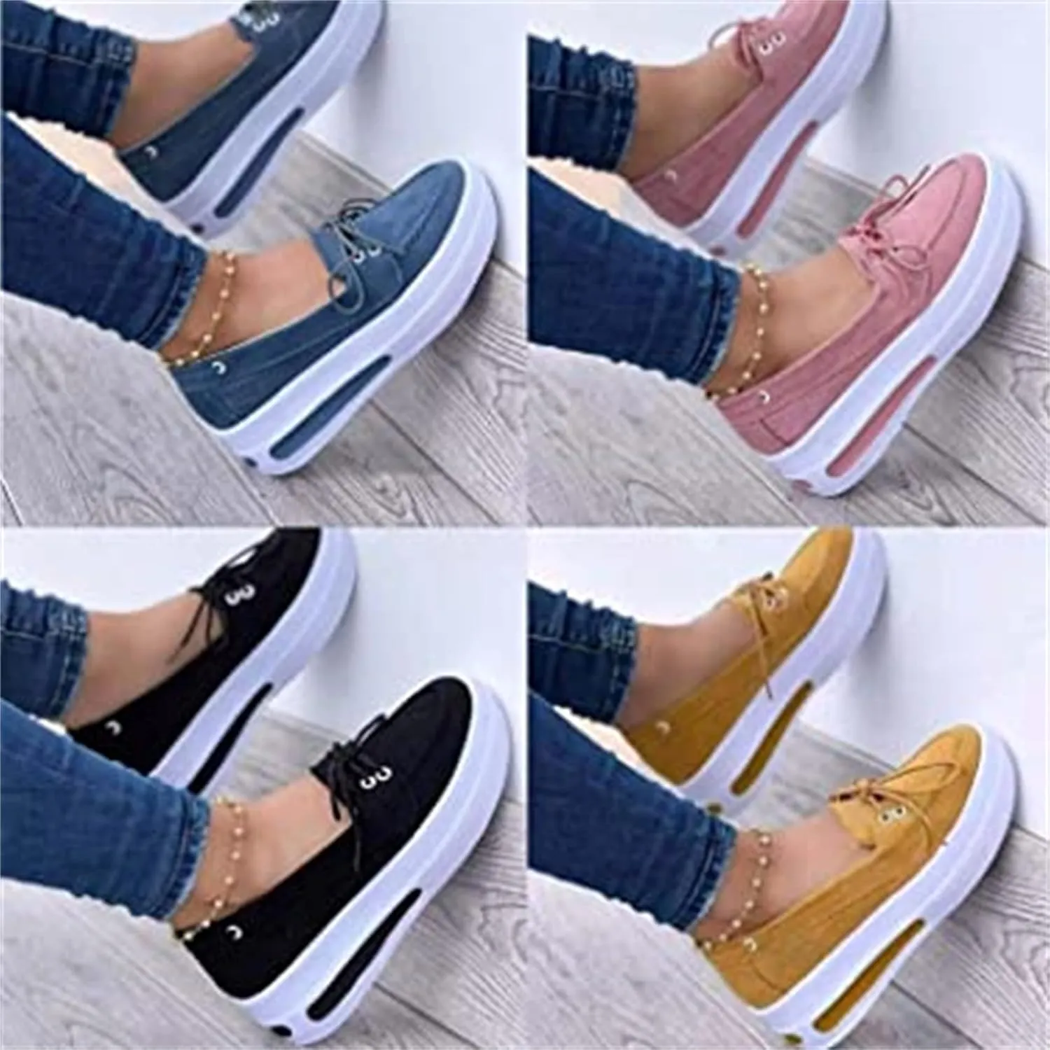 BBPM Comfy Elegant Orthopedic & Extremely Soft Shoes Casual Comfy Clogs Platform Suede Slip On Sandals Flat Mule Round Toe Loafer Shoes Beach Travel Walking Shoes,Blue,EU38/US7