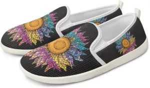Binienty Low Cut Slip Ons Women's Fashion Sneakers Casual Travel Gym Sneakers Anti Slip Driving Flat Loafers