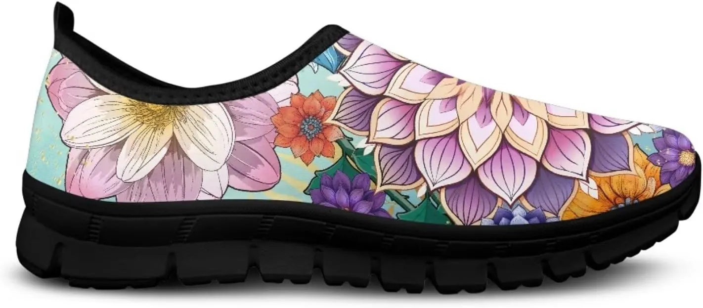 Binienty Women's Loafer Shoes Casual Ballet Flat Nurse Sneakers Comfy Slip-Ons Round Toe Footwear