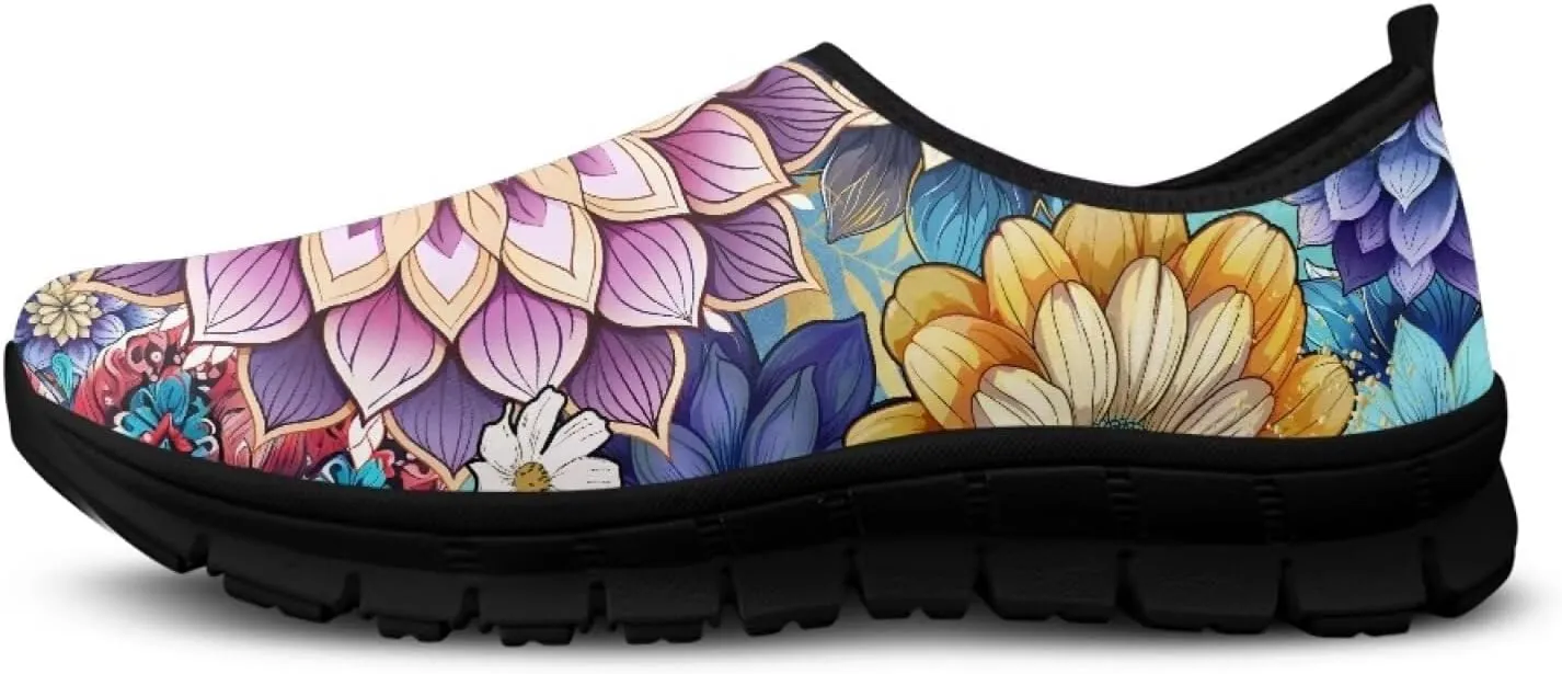 Binienty Women's Loafer Shoes Casual Ballet Flat Nurse Sneakers Comfy Slip-Ons Round Toe Footwear