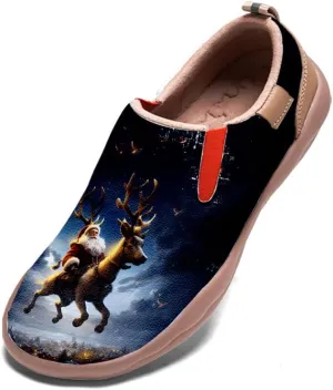 Casual Sneakers for Men Lightweight Walking Slip Ons Loafers Comfortable Art Painted Travel Shoes