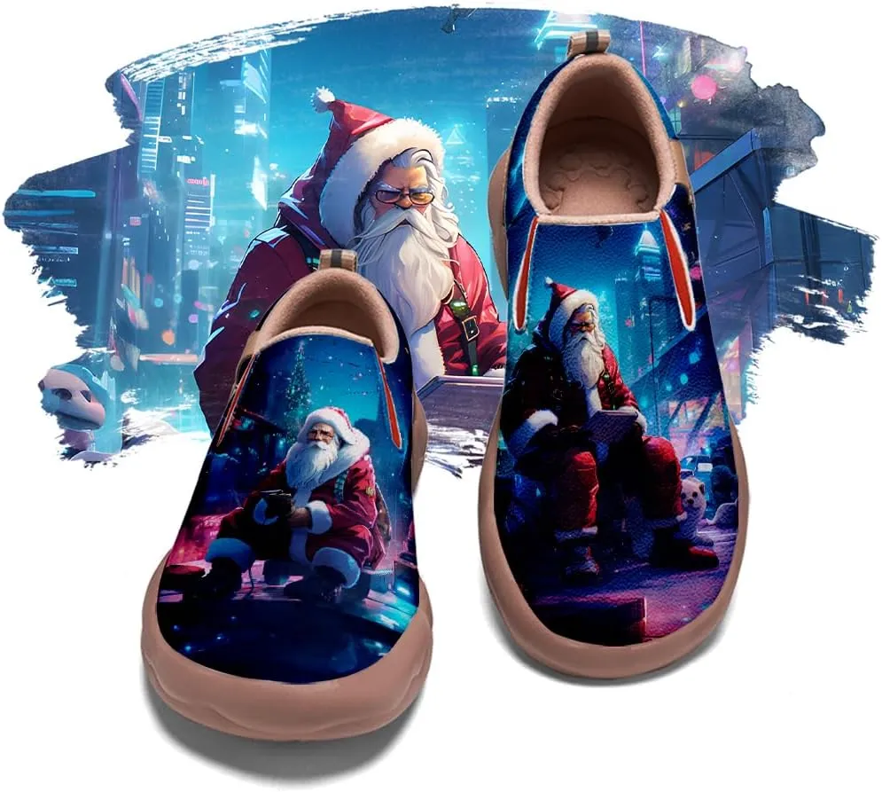Casual Sneakers for Men Lightweight Walking Slip Ons Loafers Comfortable Art Painted Travel Shoes