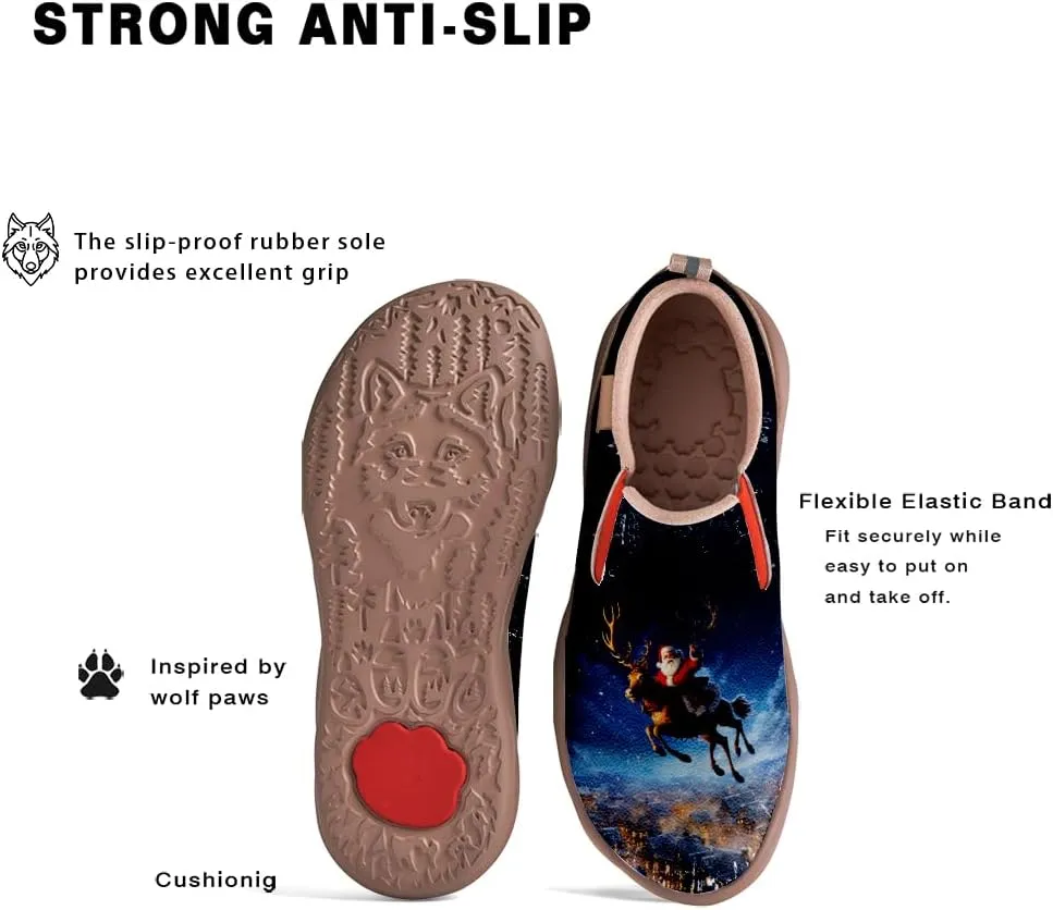 Casual Sneakers for Men Lightweight Walking Slip Ons Loafers Comfortable Art Painted Travel Shoes