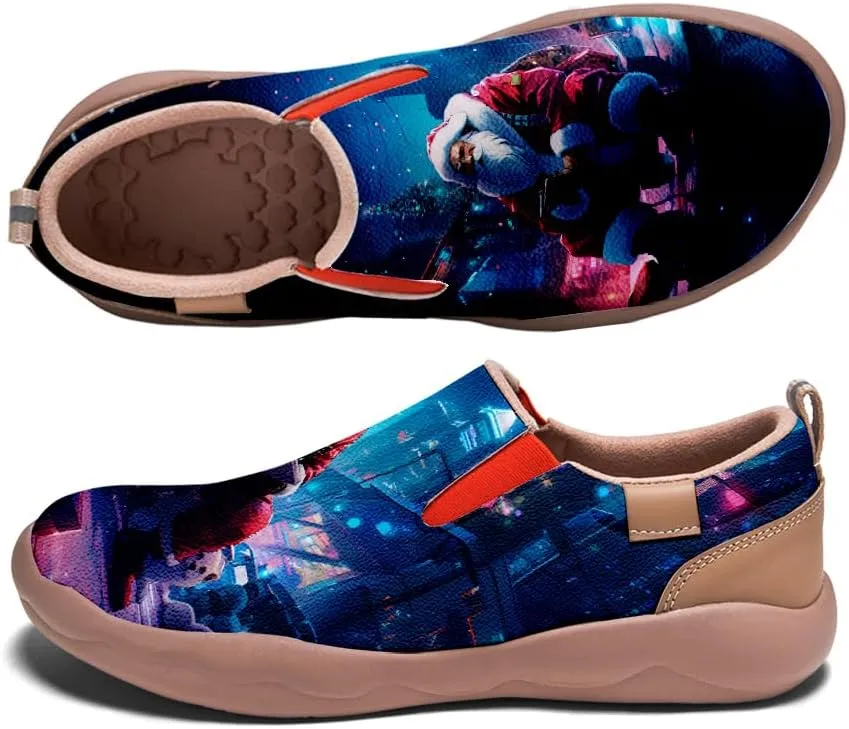 Casual Sneakers for Men Lightweight Walking Slip Ons Loafers Comfortable Art Painted Travel Shoes