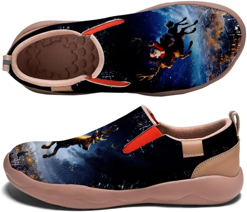 Casual Sneakers for Men Lightweight Walking Slip Ons Loafers Comfortable Art Painted Travel Shoes