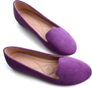 ChaiRong Zhou Flats for Women Dressy Round Toe Ballet Flat Shoes Comfortable Slip-ons Loafers Lightweight Casual Shoes
