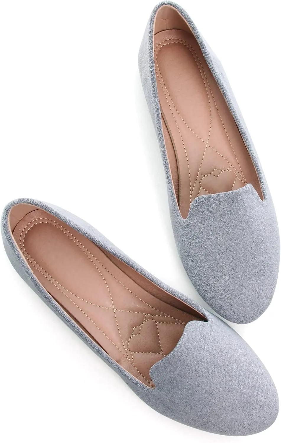 ChaiRong Zhou Flats for Women Dressy Round Toe Ballet Flat Shoes Comfortable Slip-ons Loafers Lightweight Casual Shoes