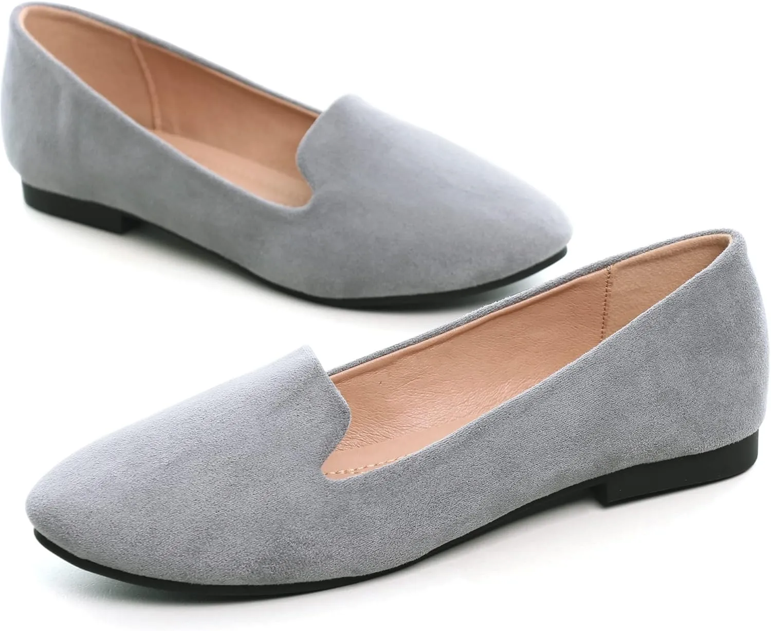 ChaiRong Zhou Flats for Women Dressy Round Toe Ballet Flat Shoes Comfortable Slip-ons Loafers Lightweight Casual Shoes