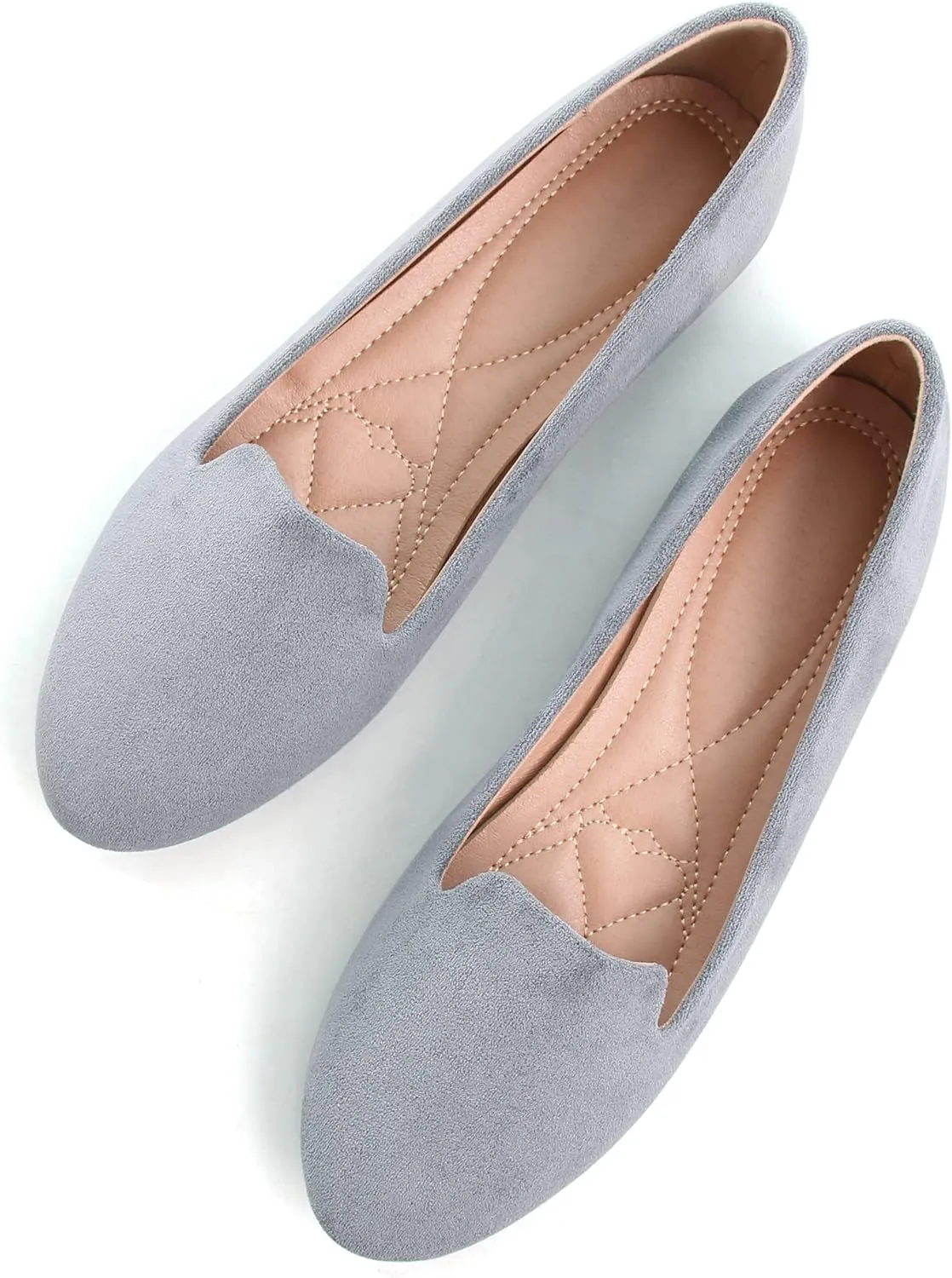 ChaiRong Zhou Flats for Women Dressy Round Toe Ballet Flat Shoes Comfortable Slip-ons Loafers Lightweight Casual Shoes