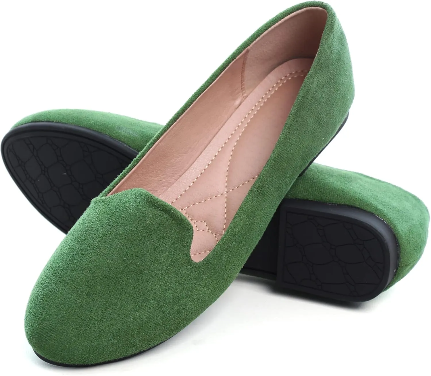 ChaiRong Zhou Flats for Women Dressy Round Toe Ballet Flat Shoes Comfortable Slip-ons Loafers Lightweight Casual Shoes