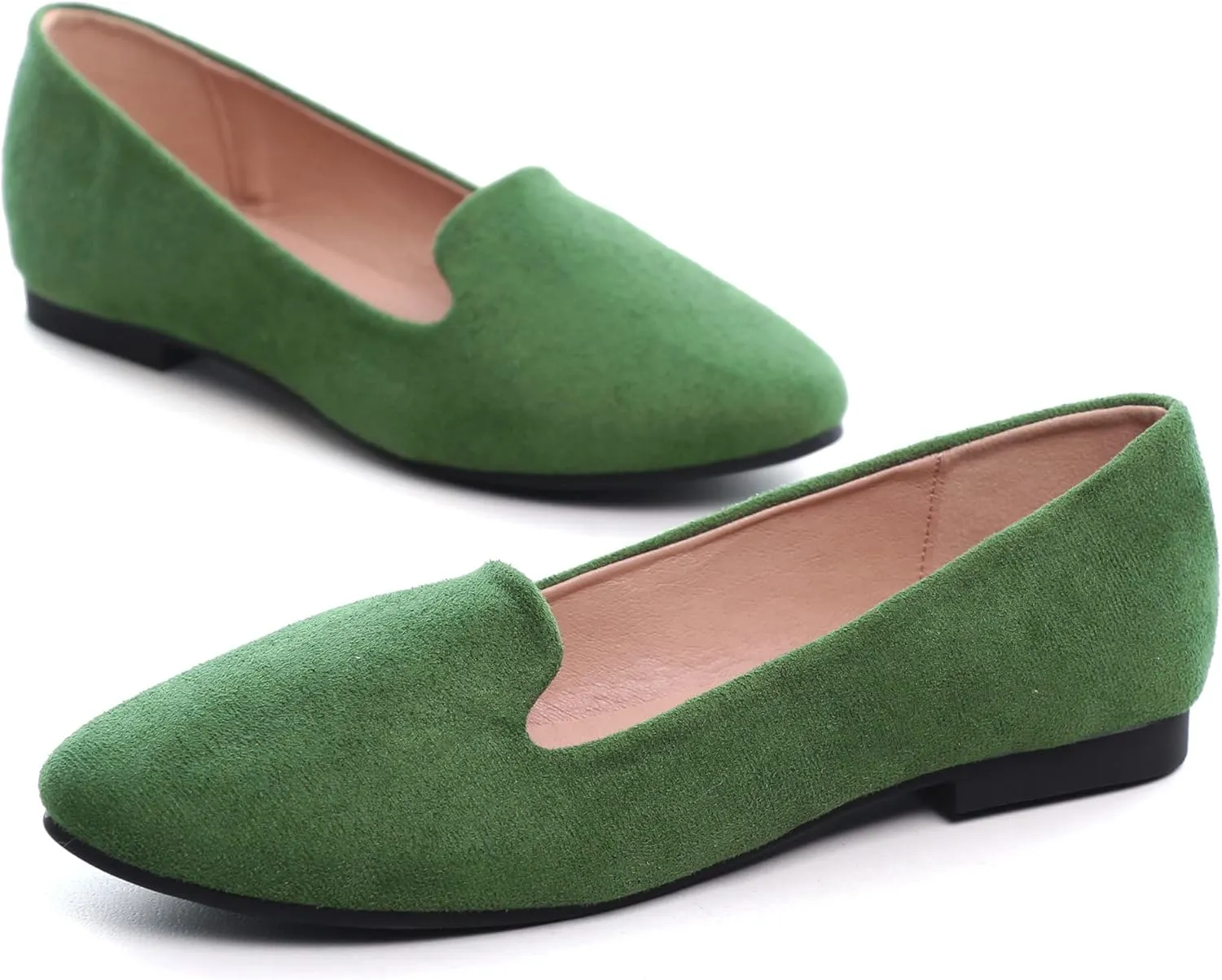 ChaiRong Zhou Flats for Women Dressy Round Toe Ballet Flat Shoes Comfortable Slip-ons Loafers Lightweight Casual Shoes