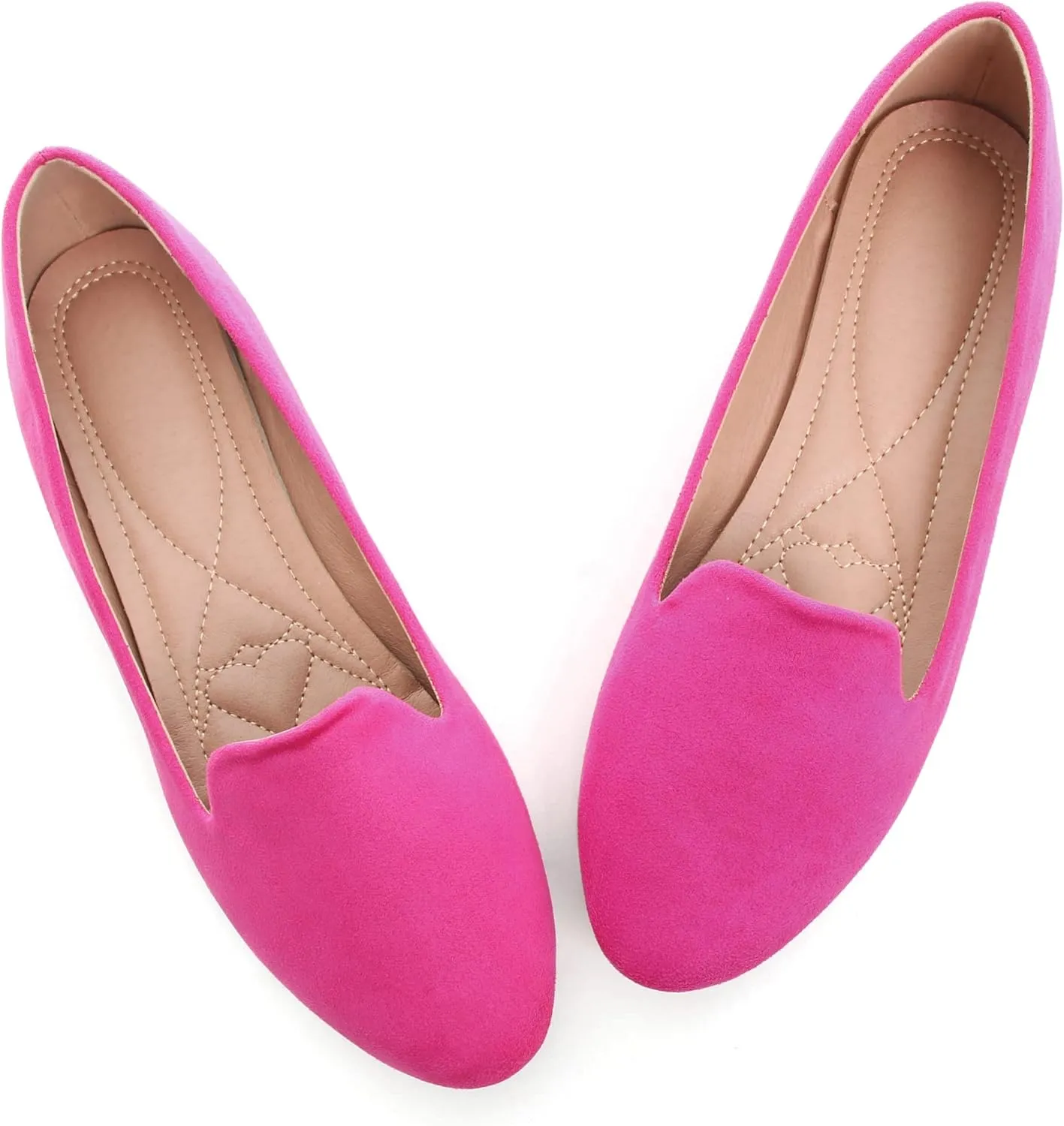 ChaiRong Zhou Flats for Women Dressy Round Toe Ballet Flat Shoes Comfortable Slip-ons Loafers Lightweight Casual Shoes