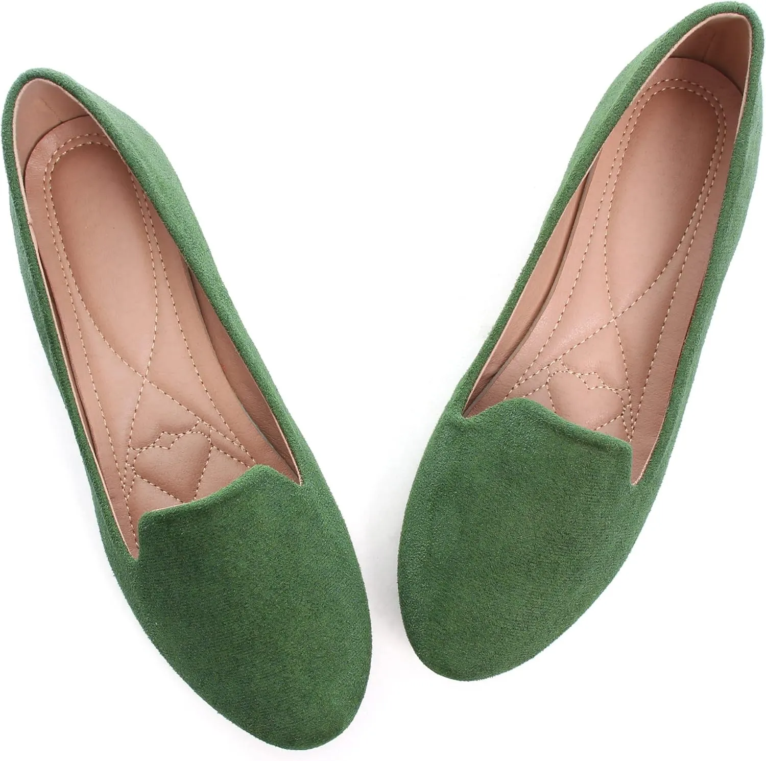 ChaiRong Zhou Flats for Women Dressy Round Toe Ballet Flat Shoes Comfortable Slip-ons Loafers Lightweight Casual Shoes