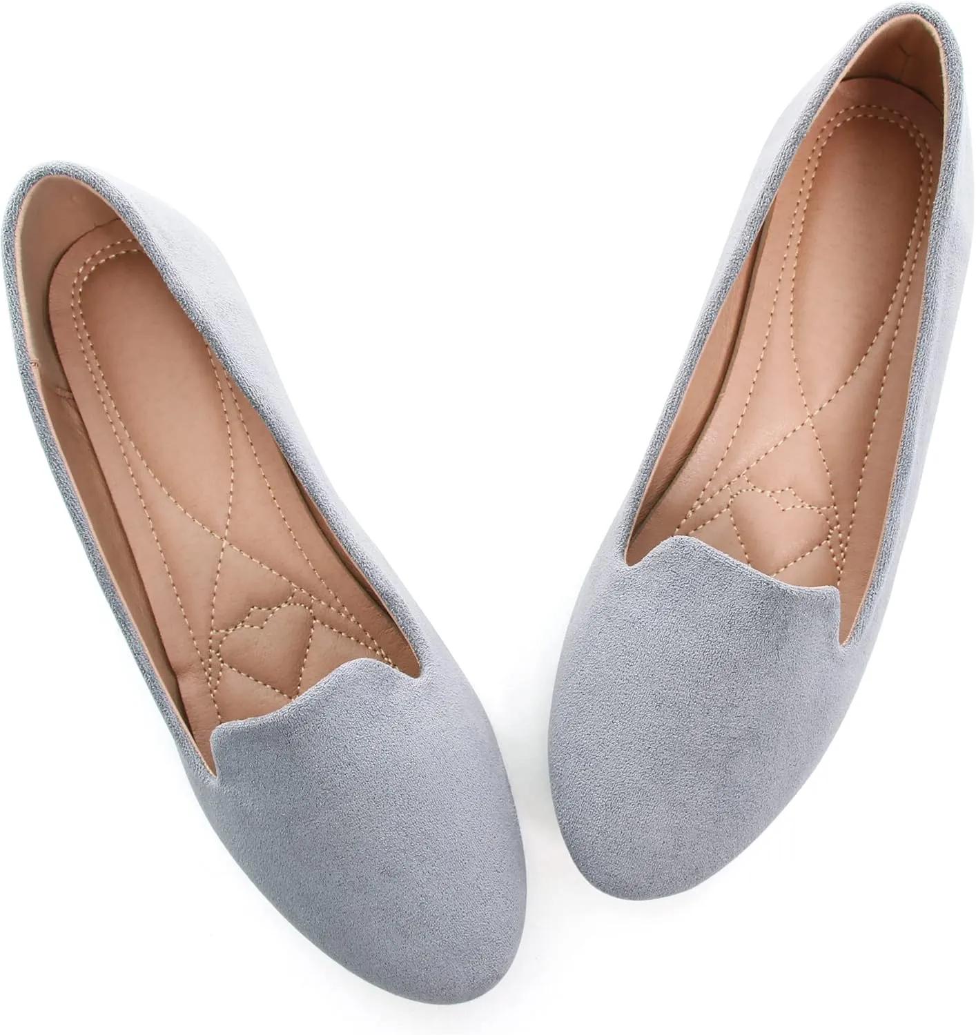 ChaiRong Zhou Flats for Women Dressy Round Toe Ballet Flat Shoes Comfortable Slip-ons Loafers Lightweight Casual Shoes
