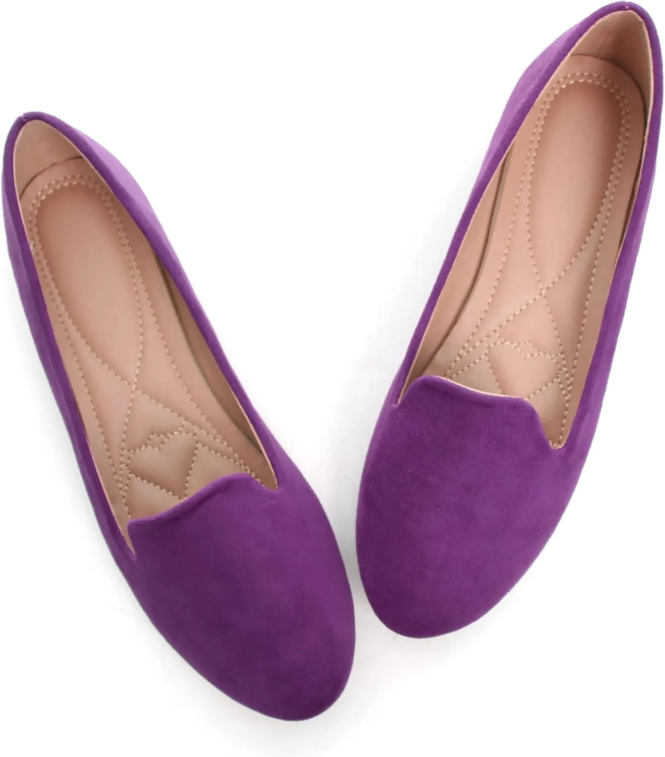 ChaiRong Zhou Flats for Women Dressy Round Toe Ballet Flat Shoes Comfortable Slip-ons Loafers Lightweight Casual Shoes