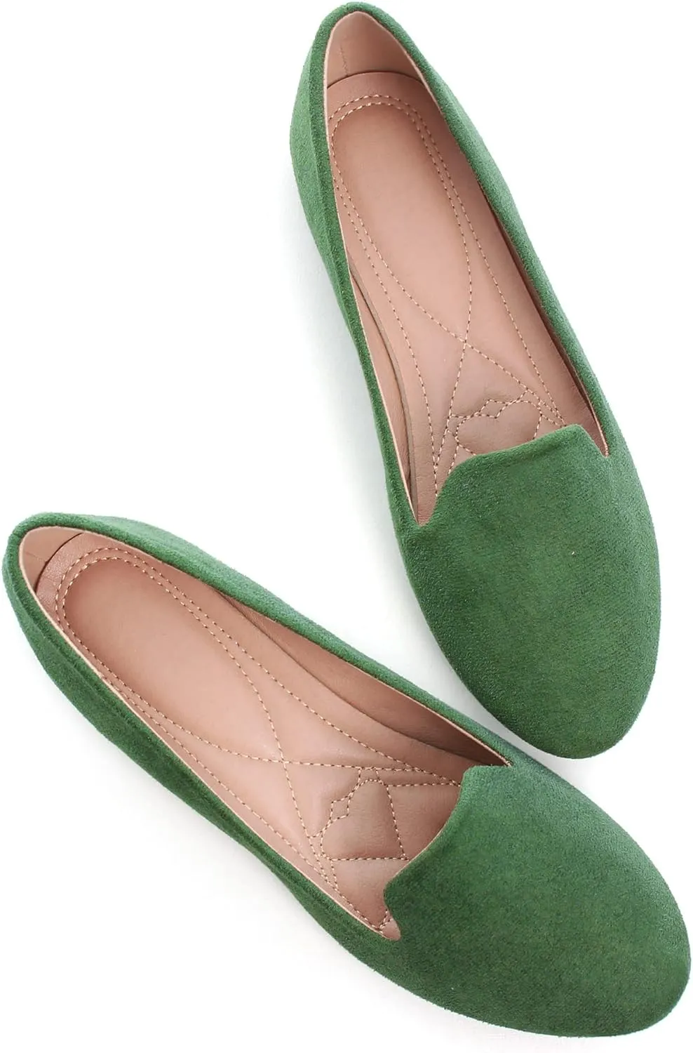 ChaiRong Zhou Flats for Women Dressy Round Toe Ballet Flat Shoes Comfortable Slip-ons Loafers Lightweight Casual Shoes