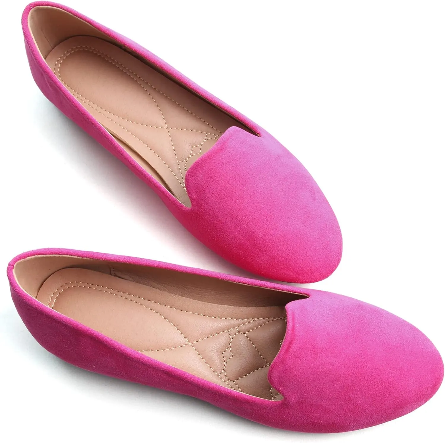 ChaiRong Zhou Flats for Women Dressy Round Toe Ballet Flat Shoes Comfortable Slip-ons Loafers Lightweight Casual Shoes