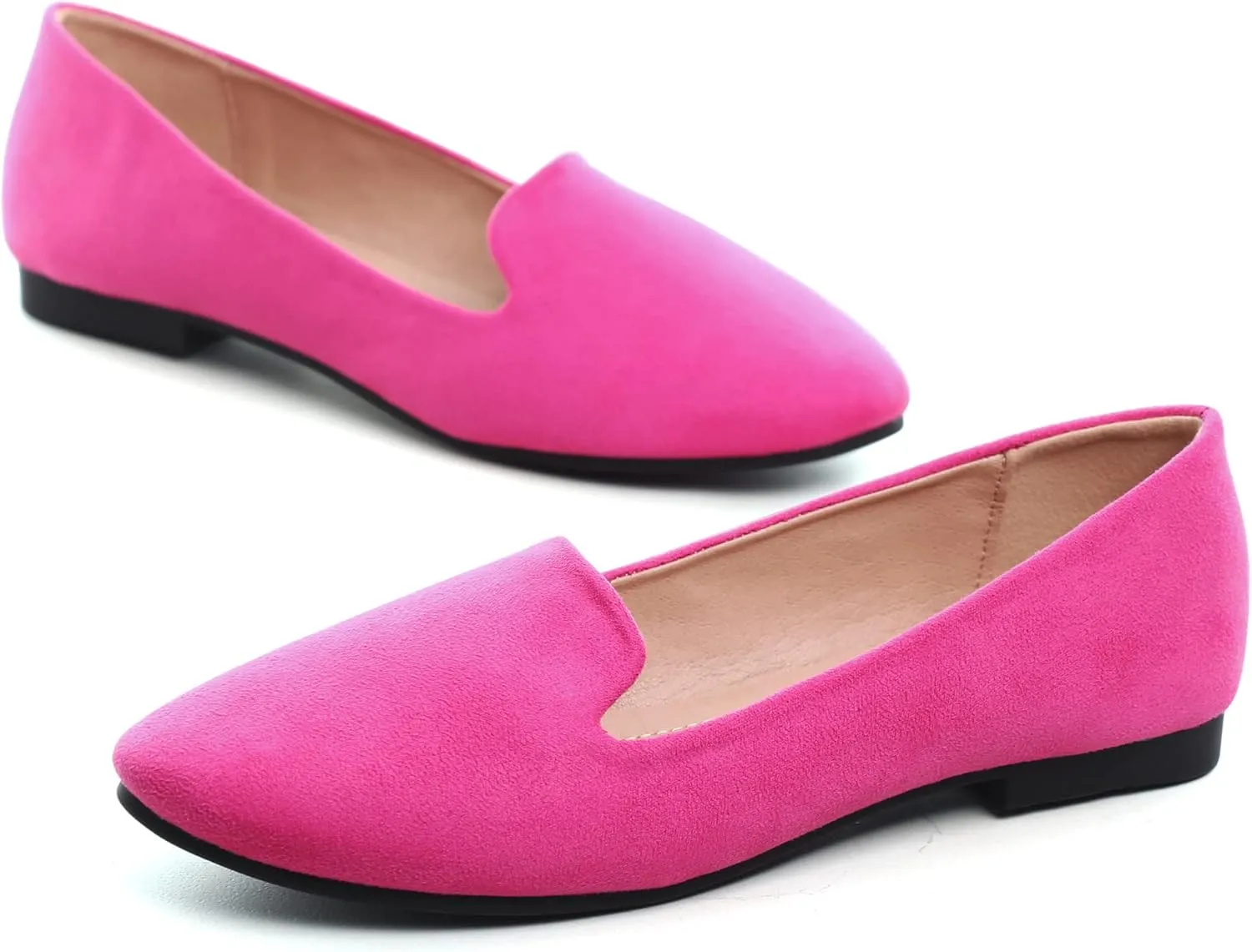 ChaiRong Zhou Flats for Women Dressy Round Toe Ballet Flat Shoes Comfortable Slip-ons Loafers Lightweight Casual Shoes