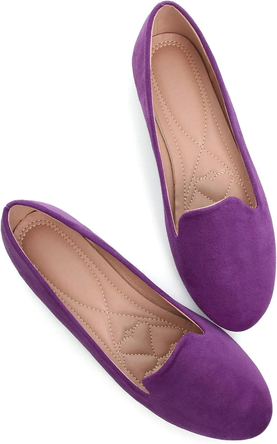 ChaiRong Zhou Flats for Women Dressy Round Toe Ballet Flat Shoes Comfortable Slip-ons Loafers Lightweight Casual Shoes