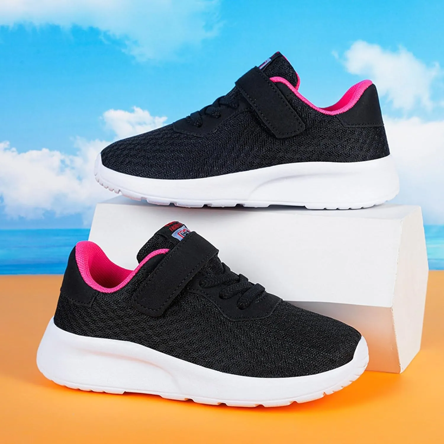 Children's Mesh Breathable Lightweight Soft Sole Solid Color Running Casual Sneakers Sneakers for Boy Sneakers Size 13