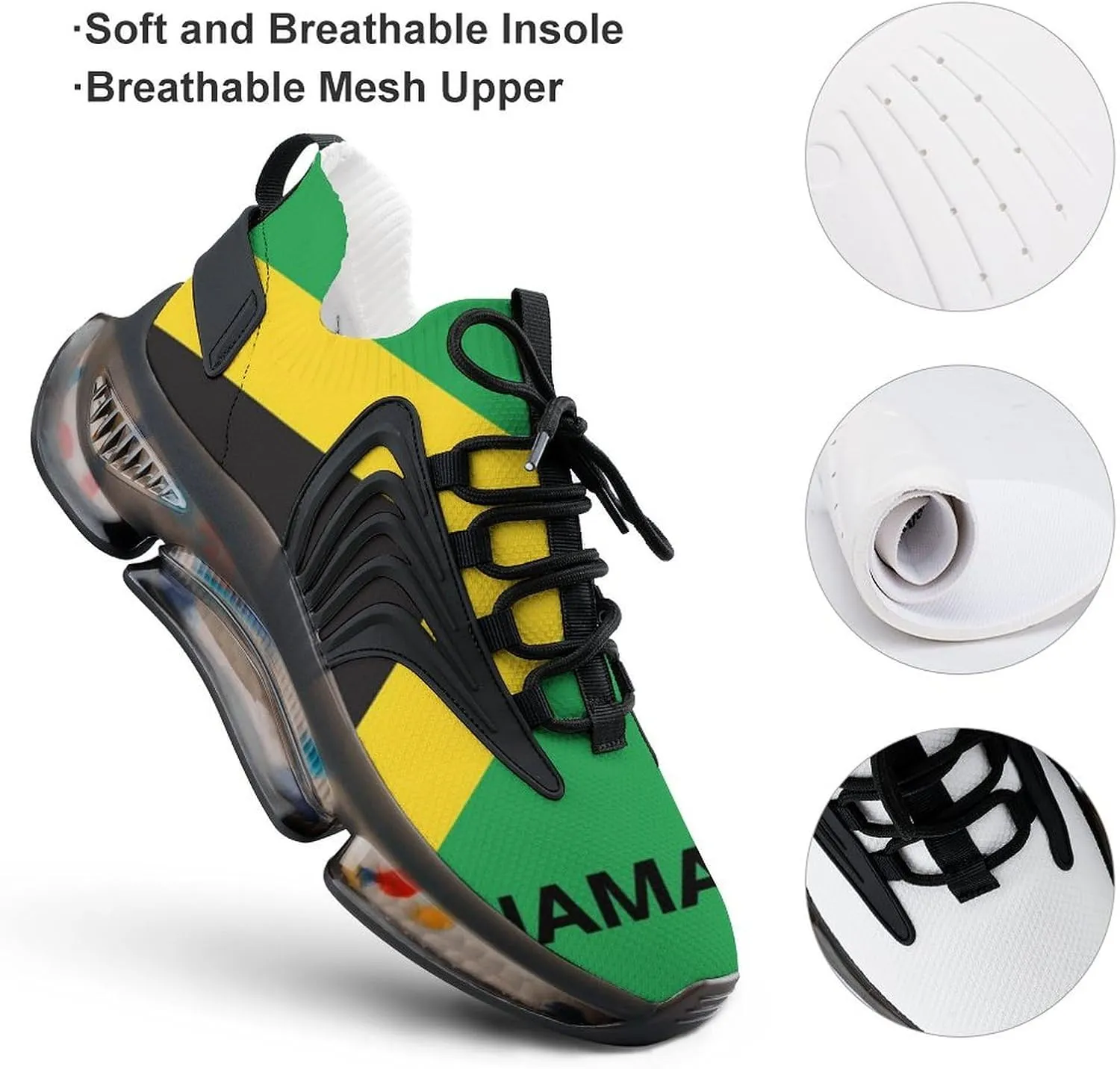 Cool Chicken Rooster Men's Athletic Running Shoes Breathable Walking Sport Sneakers
