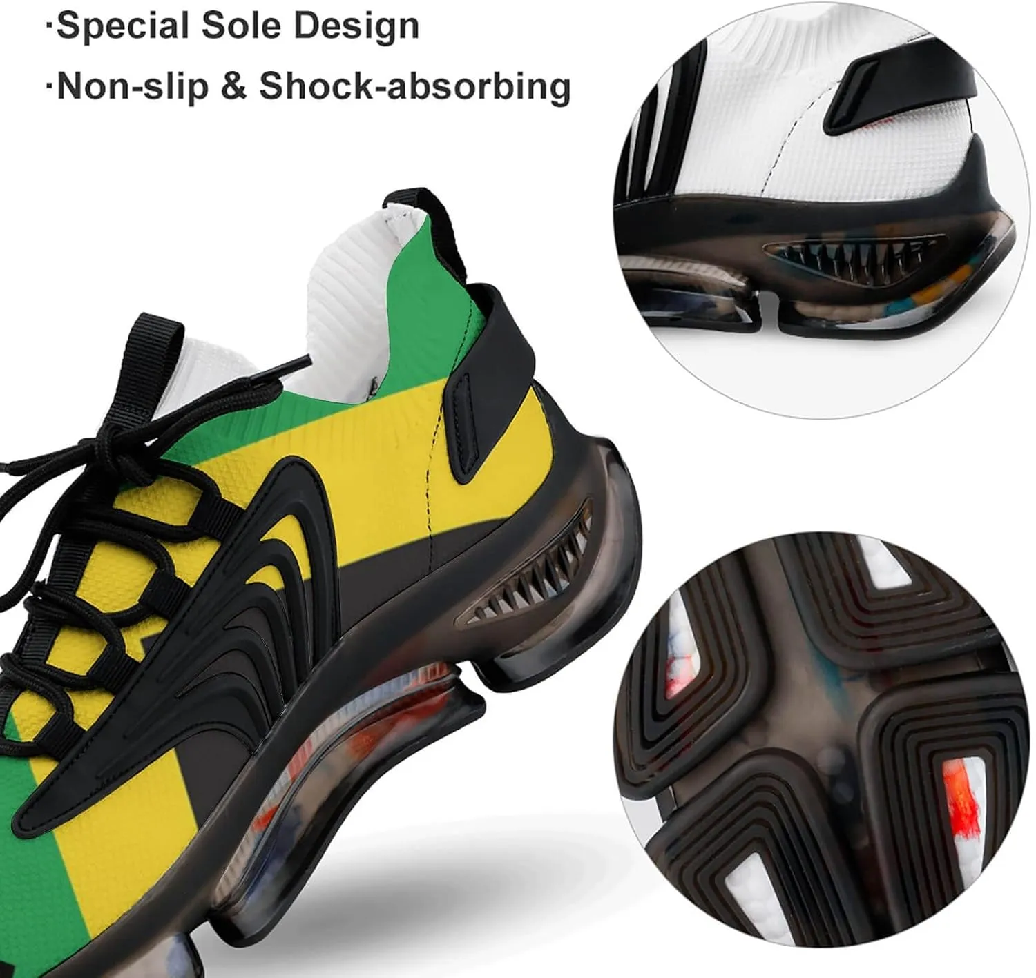 Cool Chicken Rooster Men's Athletic Running Shoes Breathable Walking Sport Sneakers