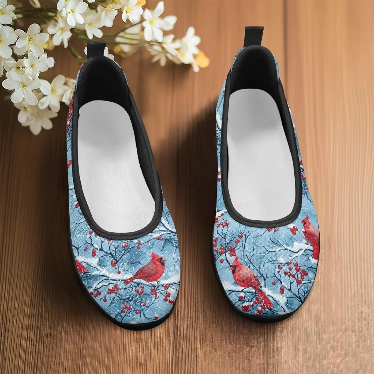 Doojoayie Ladies Tennis Shoes Slip On Flats for Women Casual Everyday Footwear