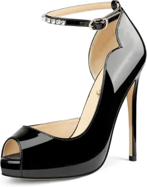 Eithy Women's Thin High Heels Pumps Platforms Shoes for Party Daily Wears