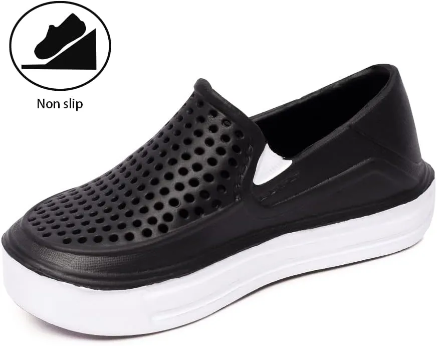 Eozlink Toddler Unisex-Child Garden Clogs Slip-On Water Shoe Slip on Breathable Sneaker for Toddlers Lightweight Close Toe Sandals Quick Dry Clog for Boys and Girls Beach Sandals