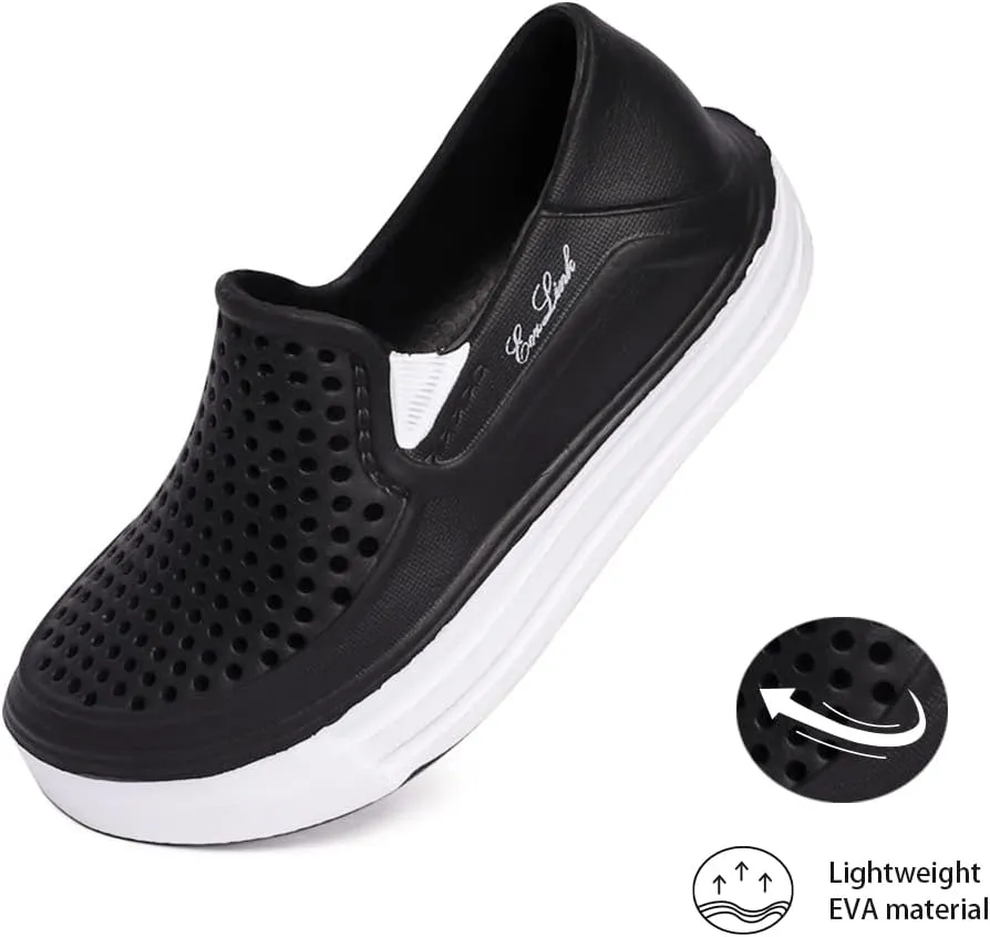 Eozlink Toddler Unisex-Child Garden Clogs Slip-On Water Shoe Slip on Breathable Sneaker for Toddlers Lightweight Close Toe Sandals Quick Dry Clog for Boys and Girls Beach Sandals