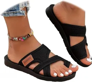 Fanyil Women's Comfy Orthotic Sandals, Summer Sandals for Women 2025 Comfortable Breathable Mesh Hollow Slide Sandal