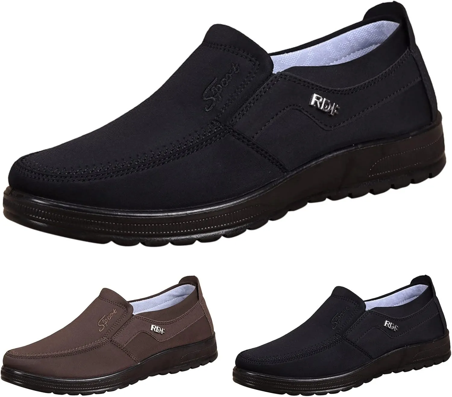 Fashion All Season Men Casual Shoes Flat Bottoms Non Slip Uppers Solid Color Men Winter Casual Leather Boots Cool Shoes