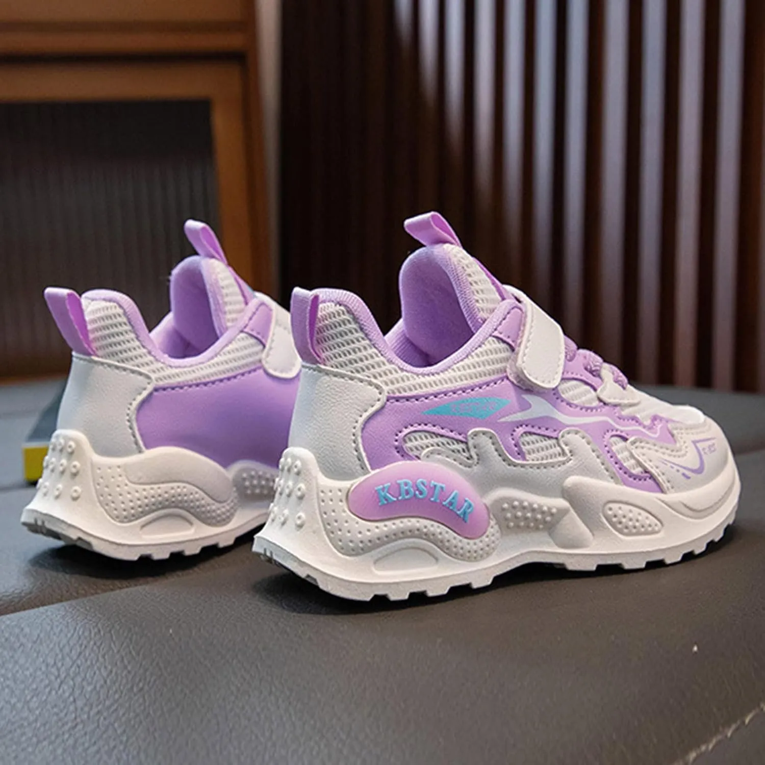 Fashion All Seasons Children Sports Girls Flat Lightweight Mesh Breathable and Comfortable Solid Hook Size 2 Baby Shoes