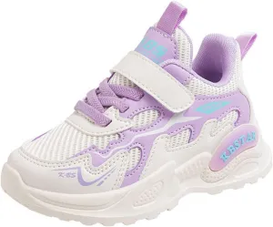 Fashion All Seasons Children Sports Girls Flat Lightweight Mesh Breathable and Comfortable Solid Hook Size 2 Baby Shoes