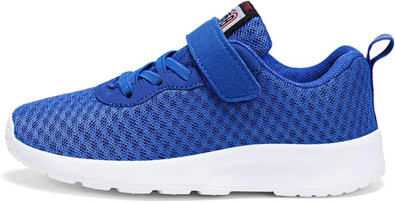 Fashionable Children's Sports Shoes Mesh Breathable Comfortable Lightweight Flat Bottom Soft Lace Boys' Athletic Shoes