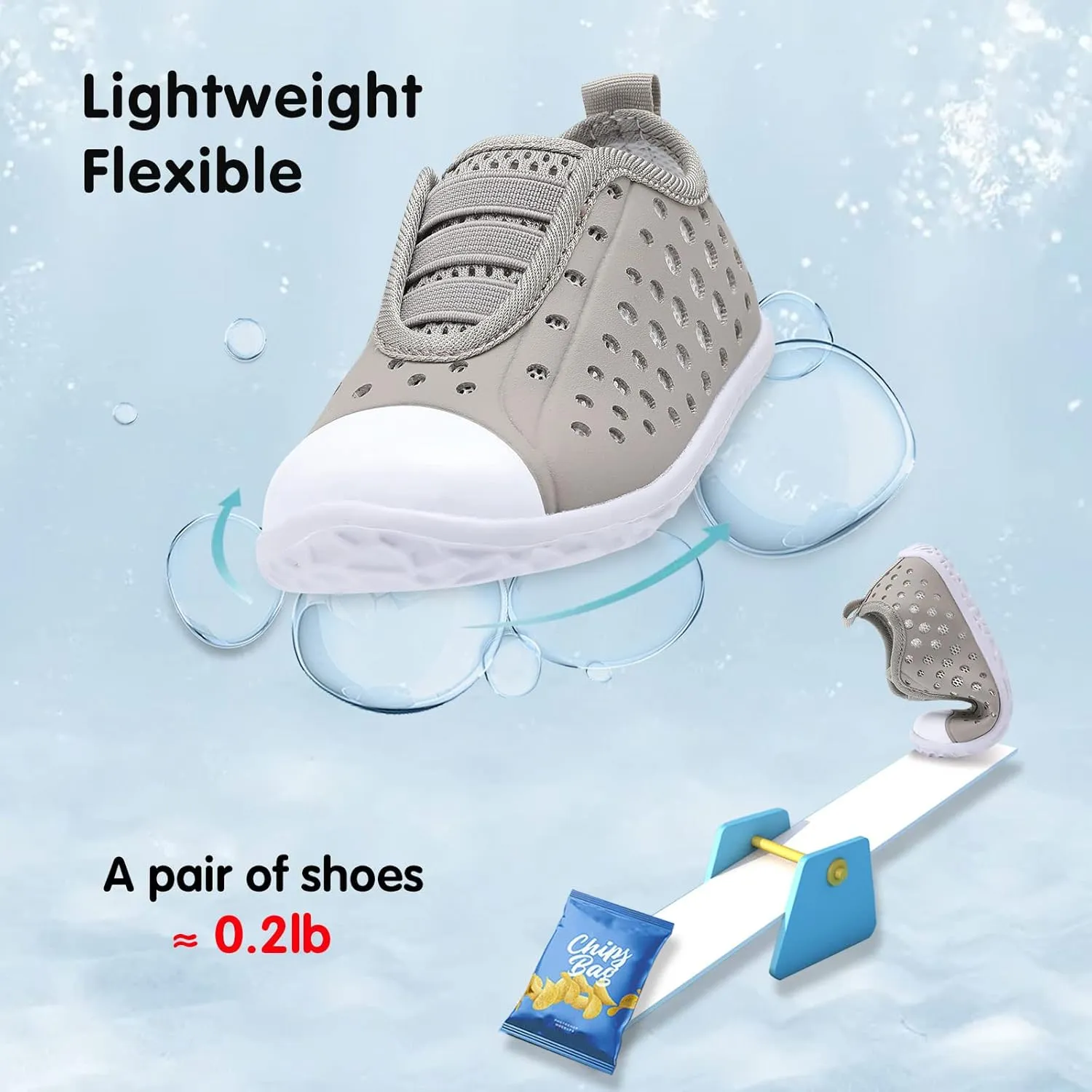 Fires Kids Water Shoes Boys Girls Quick Dry Breathable Barefoot Water Socks for Beach Swim Slip-on Sneakers Lightweight Flexible Toddler Sandals Indoor/Outdoor
