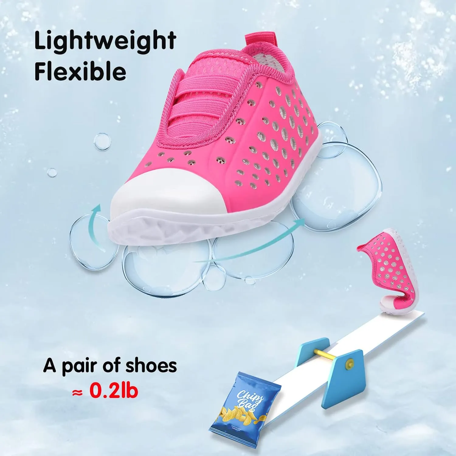 Fires Kids Water Shoes Boys Girls Quick Dry Breathable Barefoot Water Socks for Beach Swim Slip-on Sneakers Lightweight Flexible Toddler Sandals Indoor/Outdoor