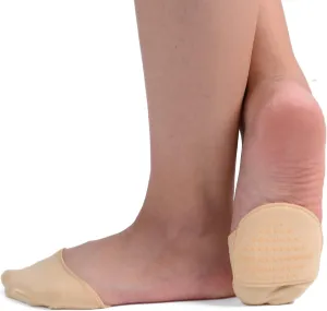 Flammi 6 Pairs Ball of Foot Cushion Socks,Women's Toe Cover with Padding Toe Topper Liner Socks Non-Skid Bottom