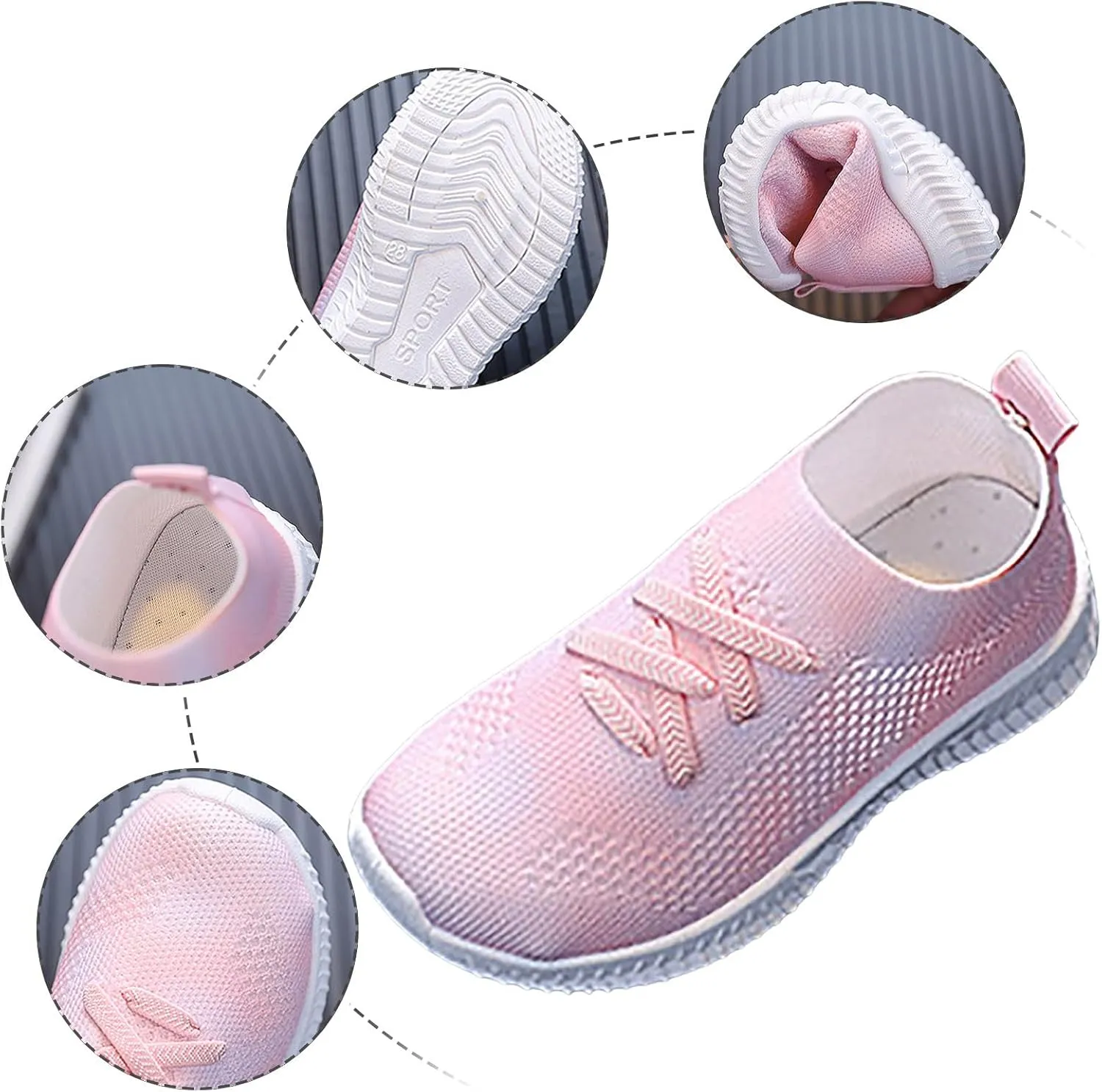 Girls Shoes Comfortable Soft Sole Casual Sports Shoes Fashionable Outdoor Sports Toddler Running for Girls