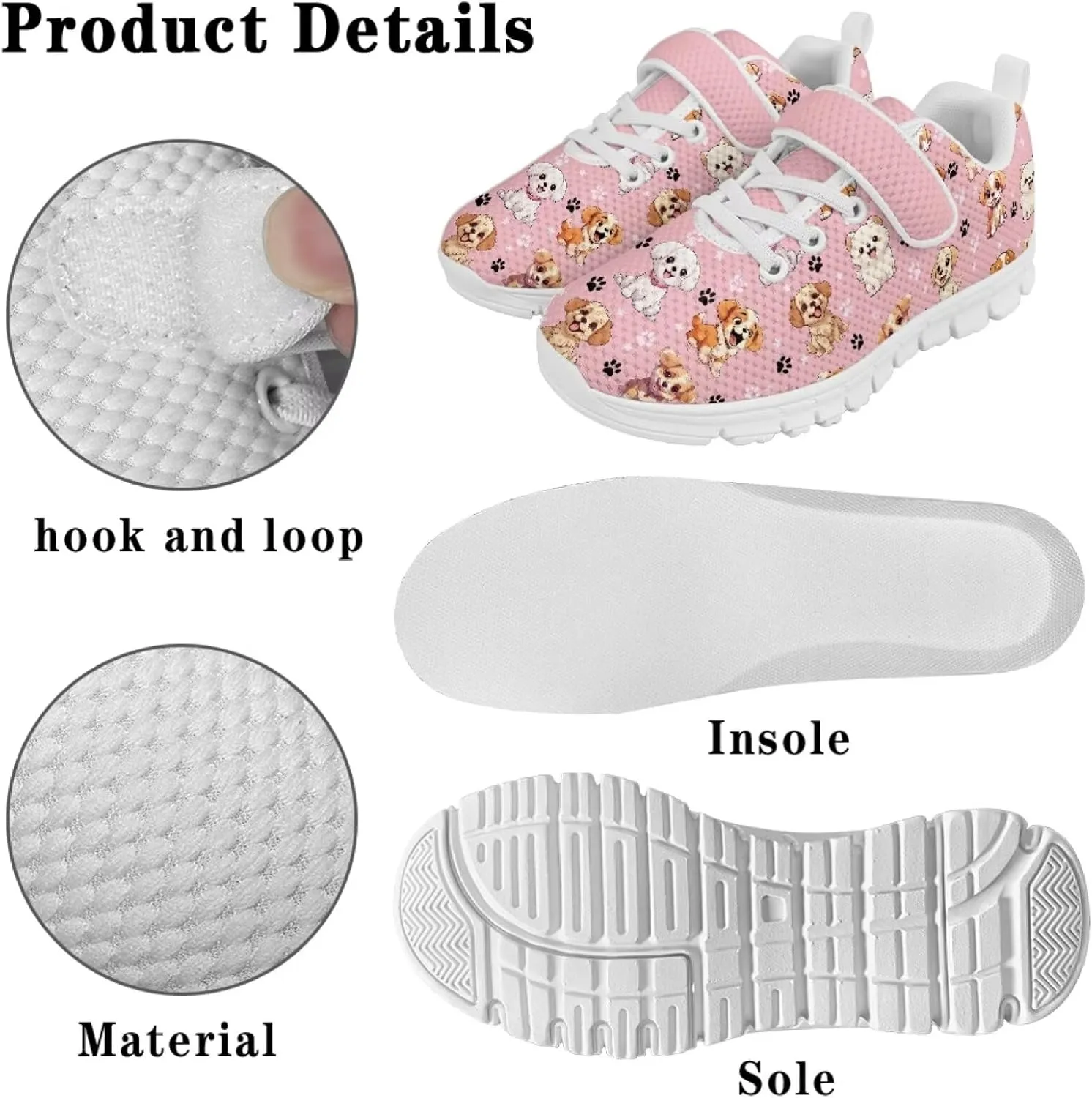 Girls Shoes Kids Slip On Sneakers Lightweight Summer Athletic Non-Slip