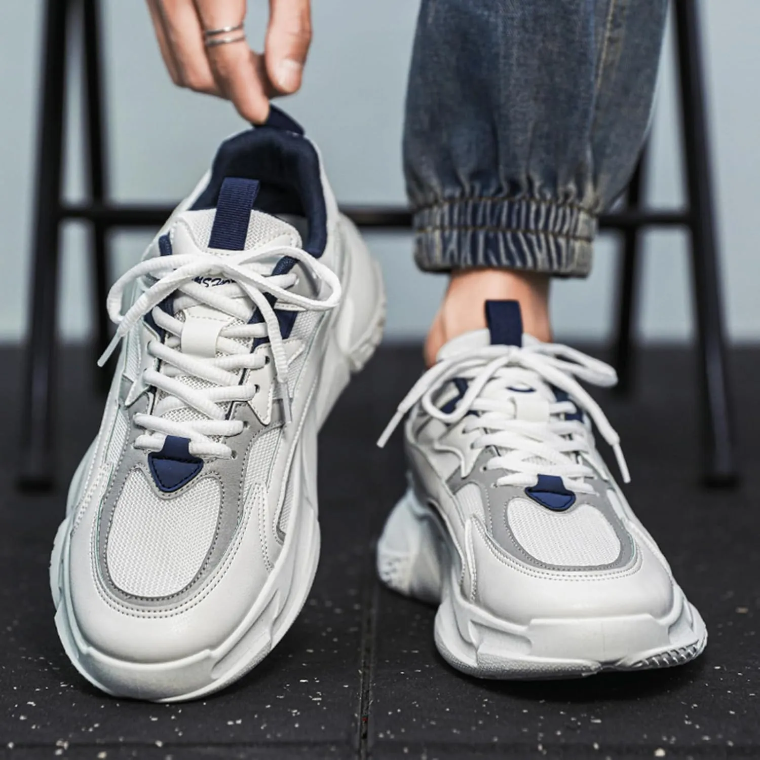 GSIGUL Men's Running Shoes Workout Athletic Walking Shoes Cushioning Mens Sneaker Tennis Casual Shoes for Men